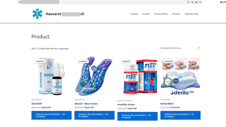 cybersécurité anciens site web cabinets commerce produits therapeutiques